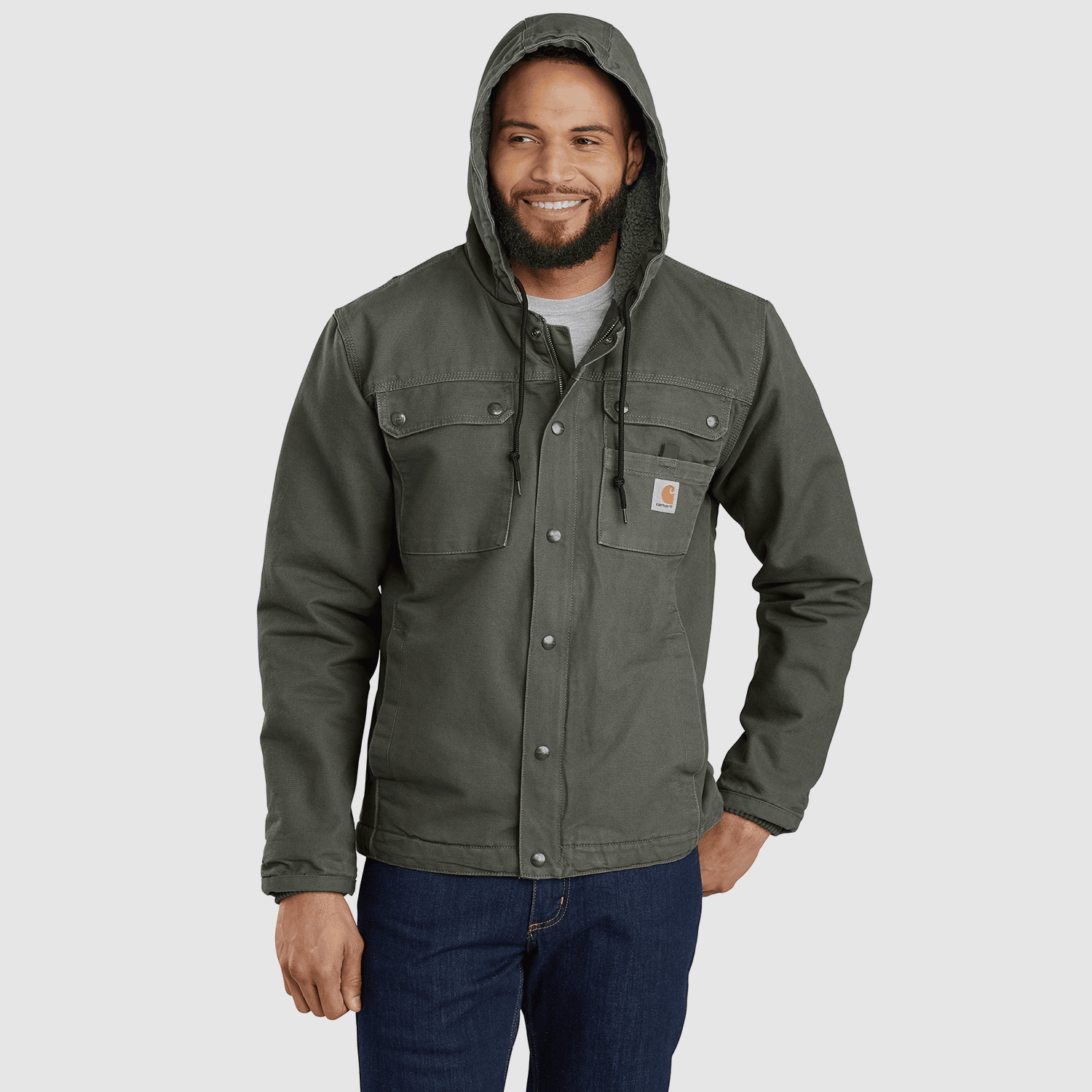 Carhartt Washed Duck Bartlett Jacket Men Moss L