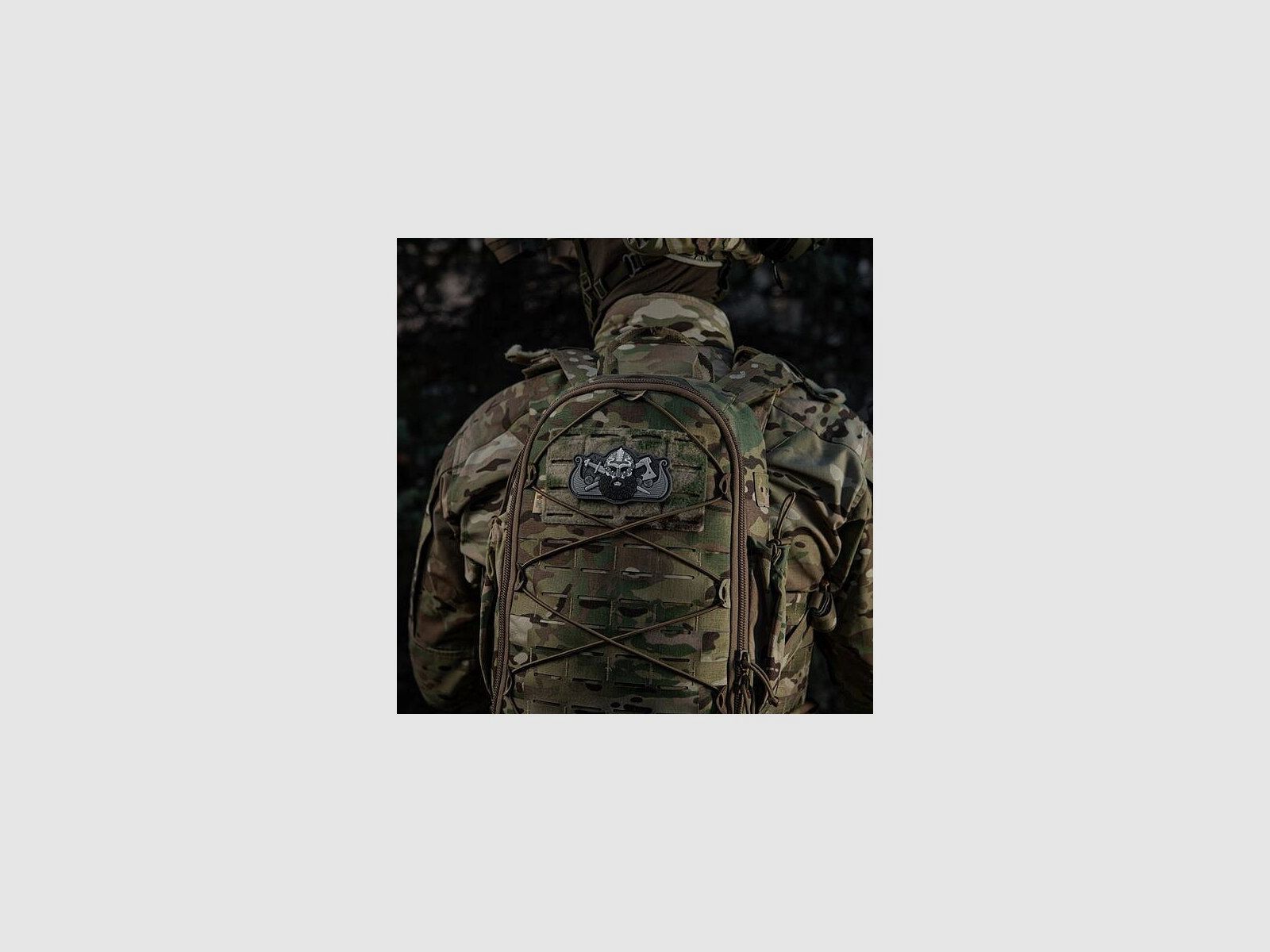 M-TAC™ Wikinger Rubber Patch schwarz/grau, Bild 8 von 8
