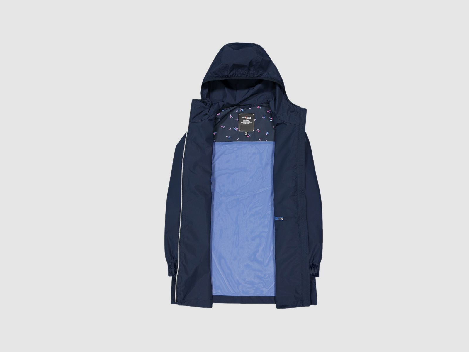 CMP Damen Jacke mit Fix Hood aus Polypongee Blau