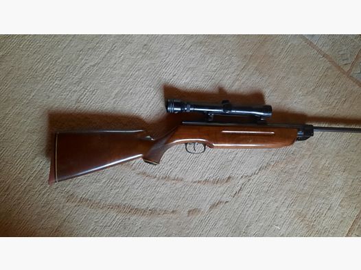 Weihrauch HW 35 mit Zielfernrohr, Schalldämpfer, Tasche u. 500 Schuss.
