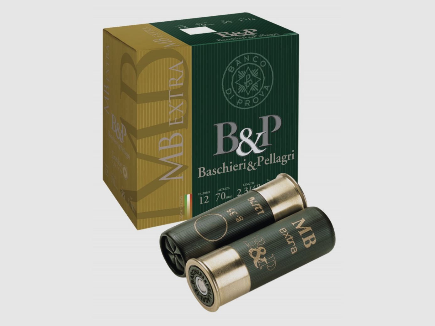 CART. B&P MB EXTRA CAL. 12 / 70 MM N° 2 35G BJ BTE 25