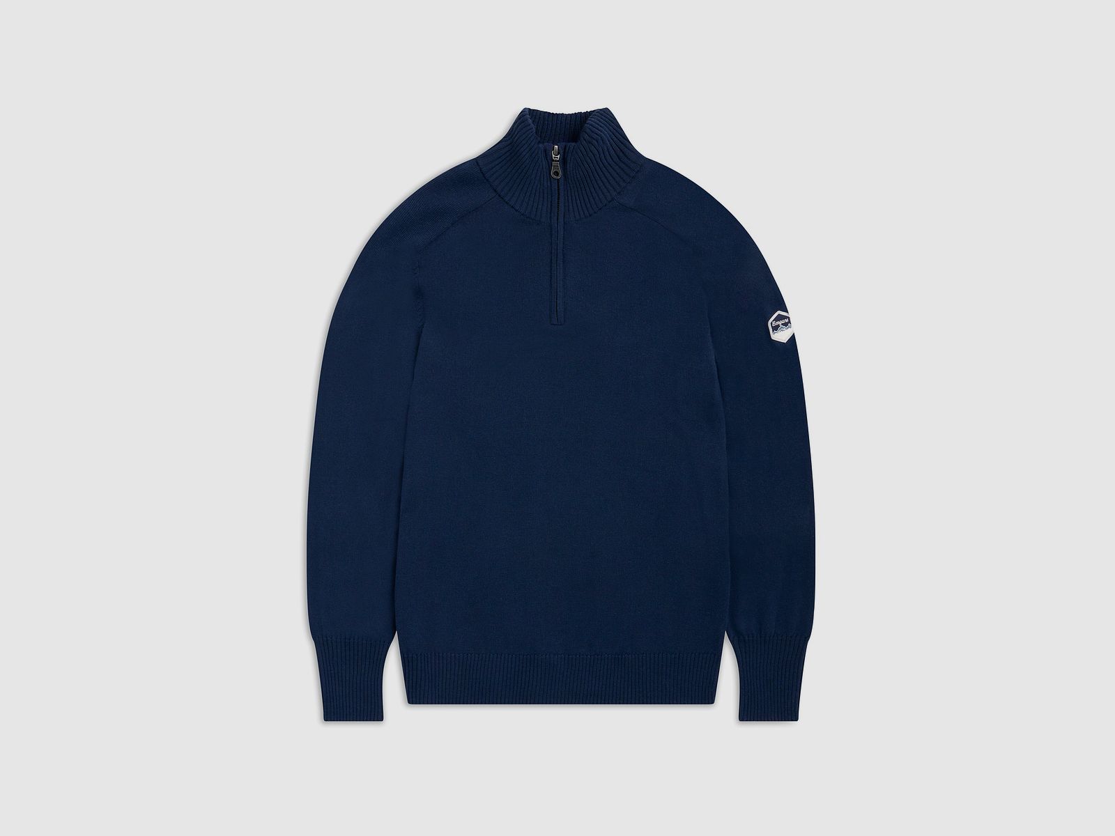 Bergans Minde Half-Zip Pull en Laine Homme Bleu Marine L