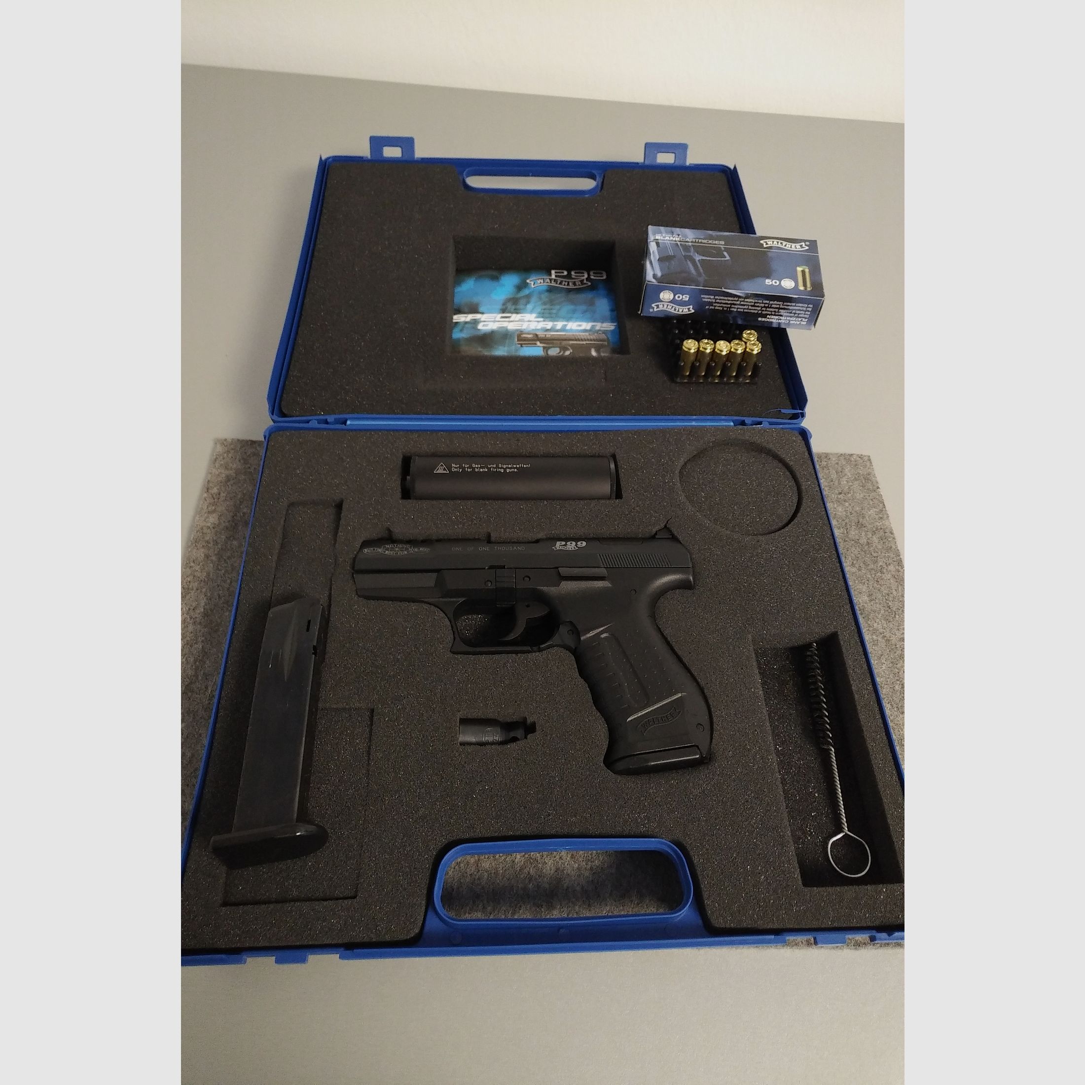 Walther 2006 P99 PAK Gas Signal 007 Special Operations PTB 762 James Bond Limited Edition 0202/1000