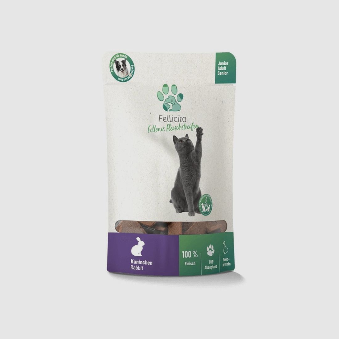 Fellicita Cat Snack Fellonis Fleischstreifen Kaninchen 8x50g