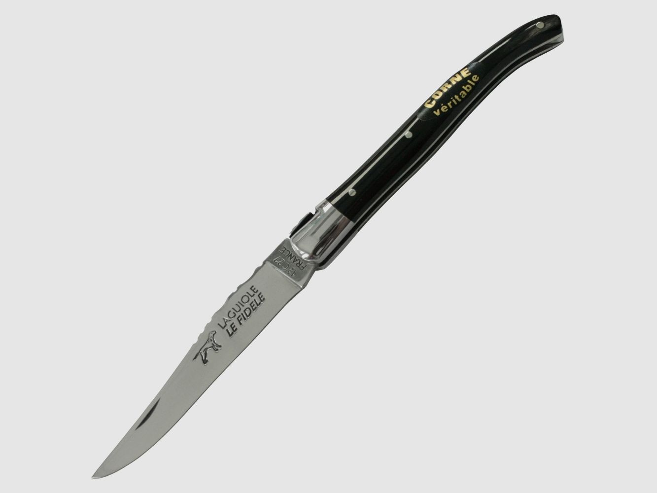 Taschenmesser Laguiole Büffelhorn Klinge 85 mm §42a WaffG konform legal führen