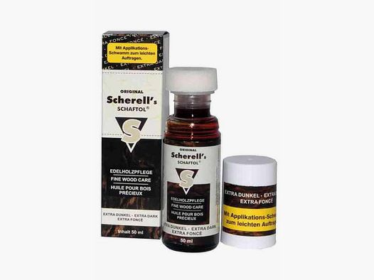Shaft oil extra dark - with integrated application sponge