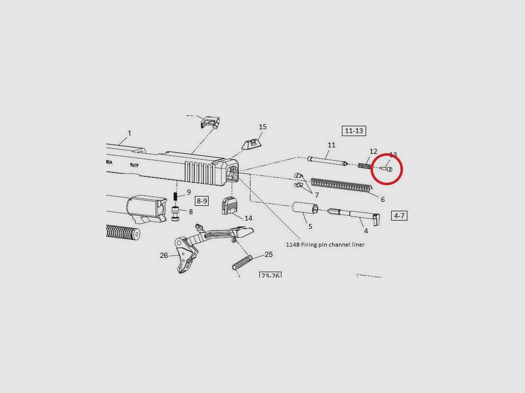 GLOCK SPRING LOADED BEARING, immagine 2 di 2