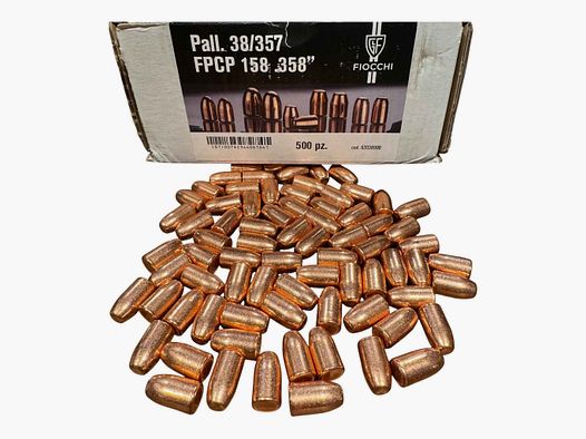 FIOCCHI KOGELS 38/357 FPCP 158 GR. GEJACKED