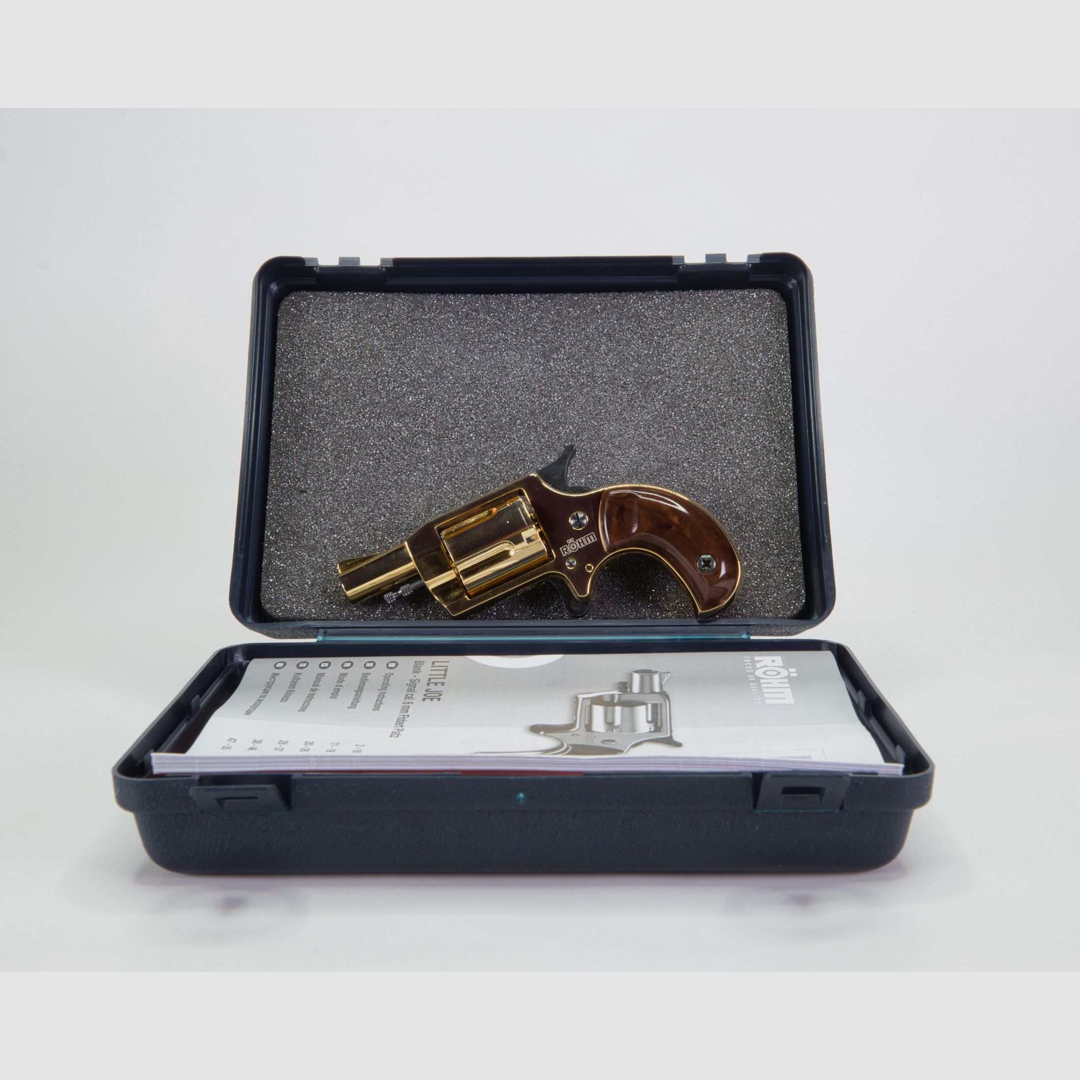 Röhm Little Joe blank firing revolver caliber 6mm Flobert Gold Edition