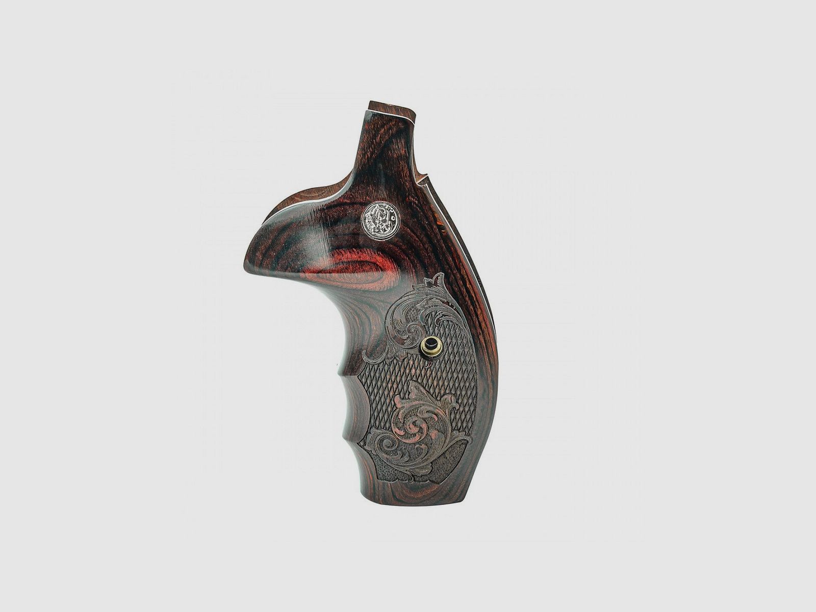 S&W N ROUND COMBAT SUPER ROSEWOOD CHECKERED ENGGRAVIERTE MIT SILBERMEDAILLEN, Bild 4 von 4