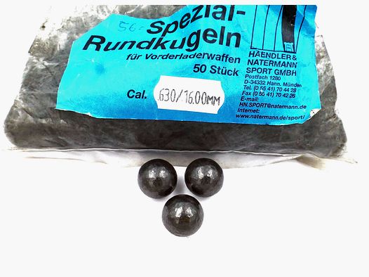 H&N – Rundbleigeschosse, .630 / 16mm