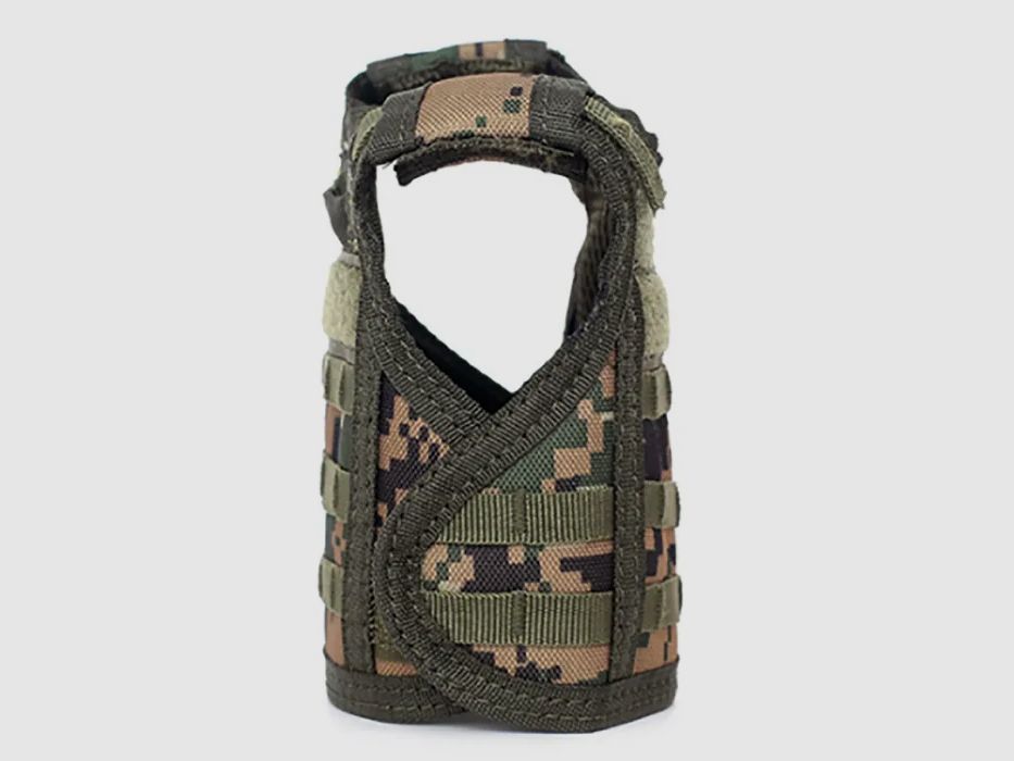 Mini protective vest for beer bottle / wine bottle / thermos bottle - Digital Woodland