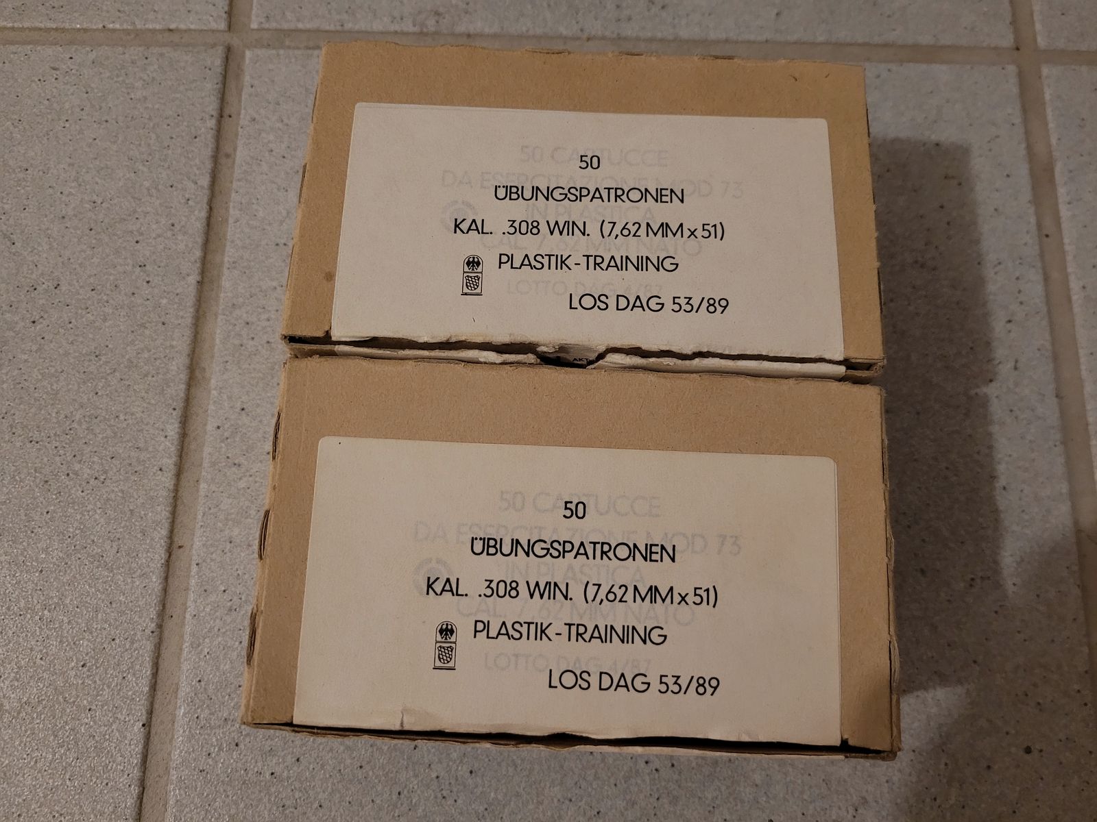 100 Schuss .308 Win. 7,62x51 NATO Übungspatronen Plastik-Training von DAG