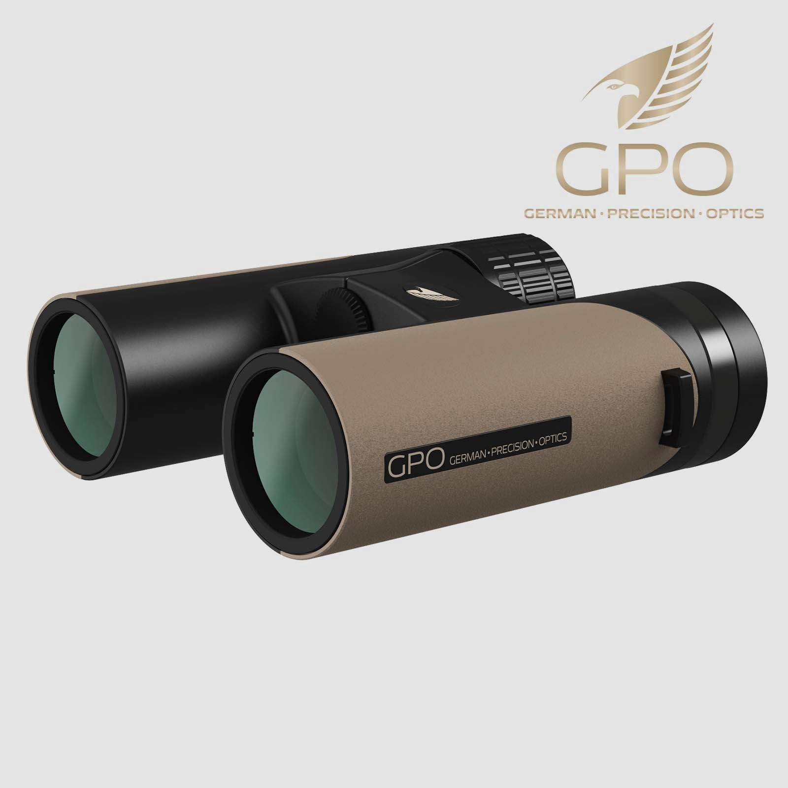 GPO B302 Fernglas Passion ED 8x32 Sand mit Zubehör Birdwatching Naturbeobachtung