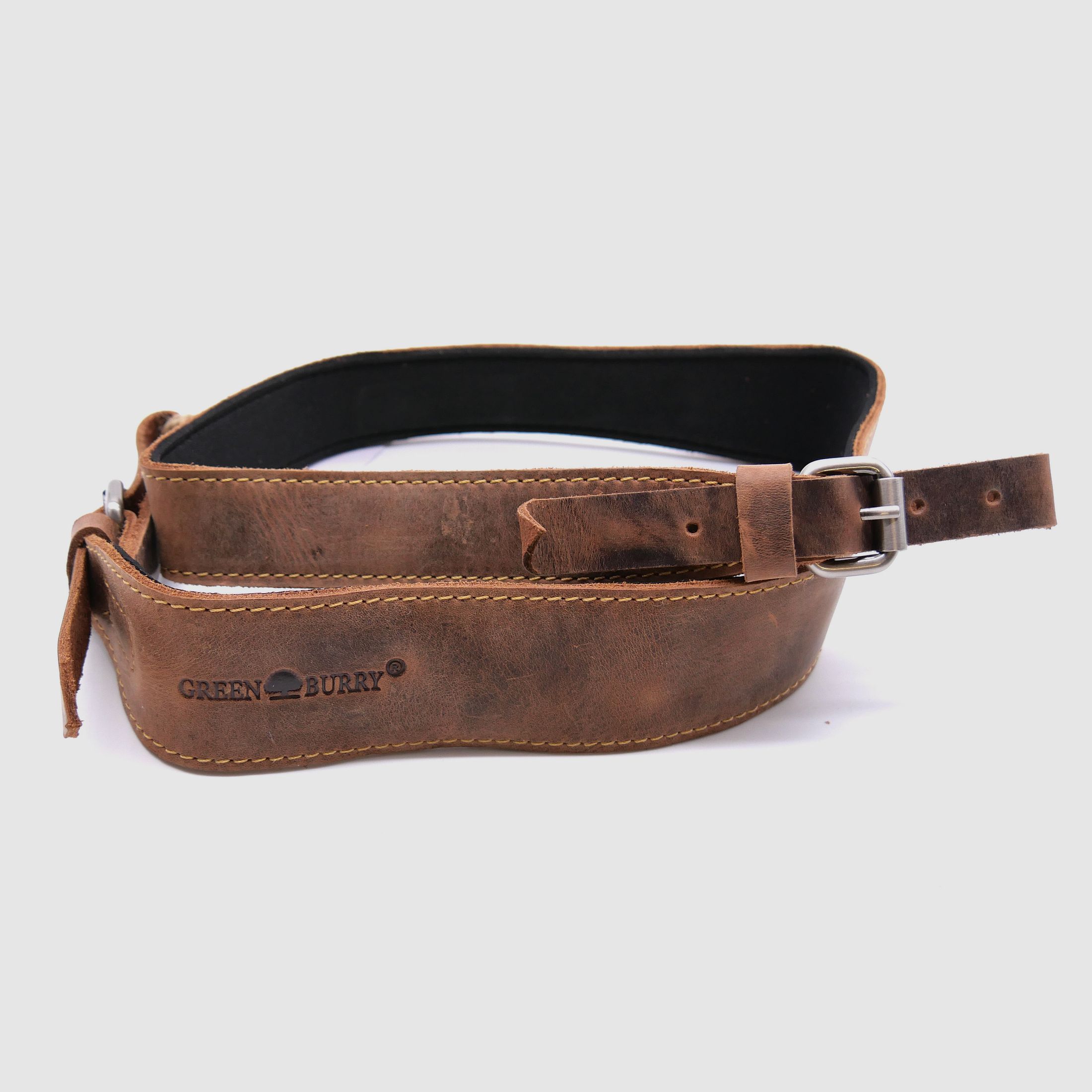 Greenburry Leder Gewehrgurt Gewehrriemen braun Vintage GS-2 1599-25