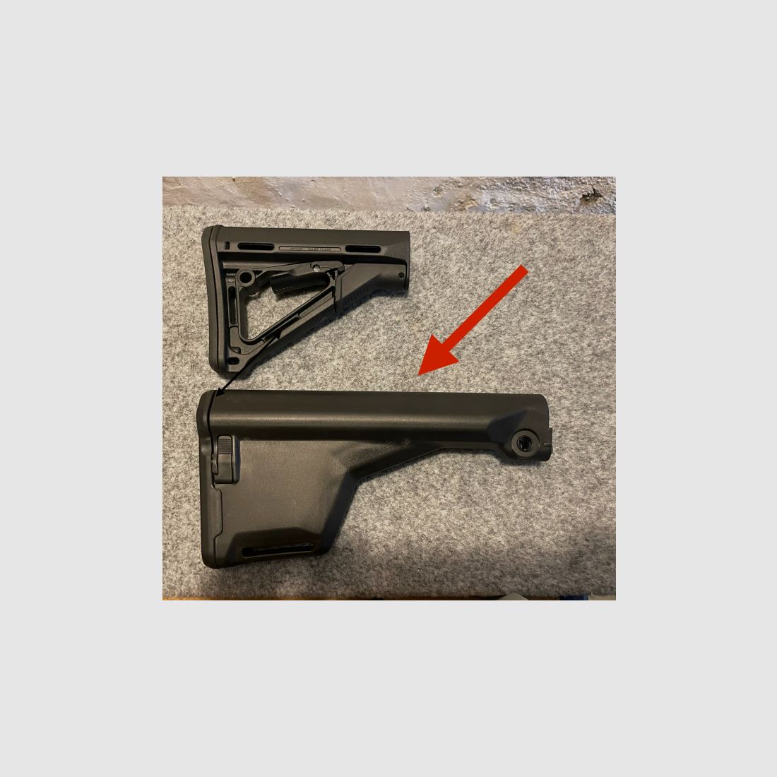 Schmeisser fester Schaft für AR-15 inkl. 10 Schuss Magazin wie Magpul MOE