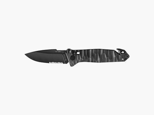 COUTEAU TB CAC S200 NOIR LAME MIXTE - 3 FONCTIONS