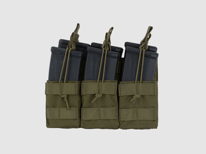 Triple Stacker M4/M16/AR-15 Mag Pouch - OLIVE [8FIELDS]