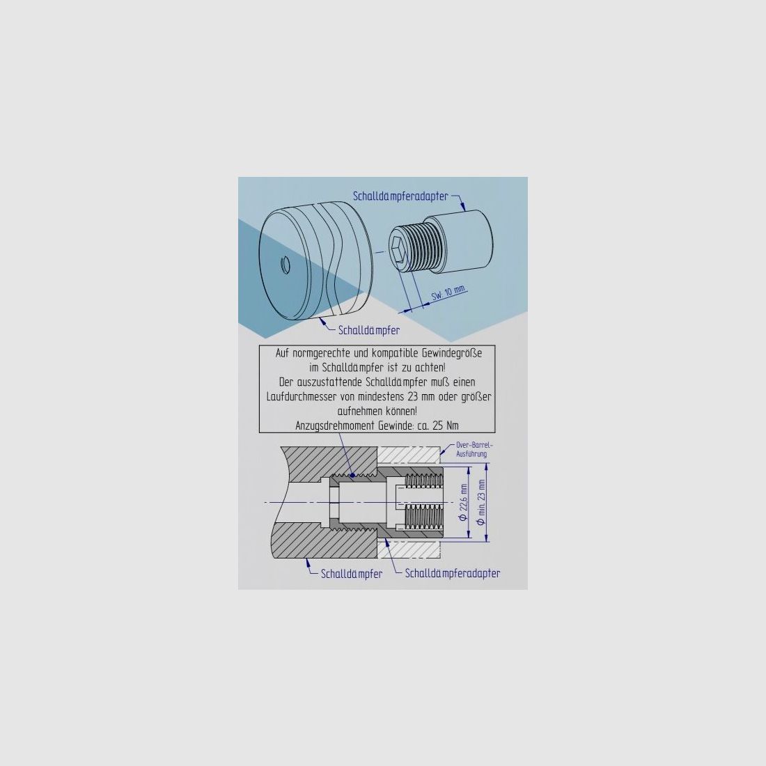 WHED i-SWIFT adaptateur de silencieux pour filetage spécial, image 5 sur 5