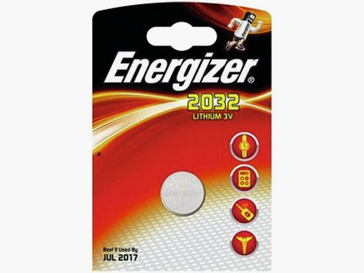 Energizer Knopcelbatterij 3,0V CR2032 Lithium Blister van 1 stuk.
