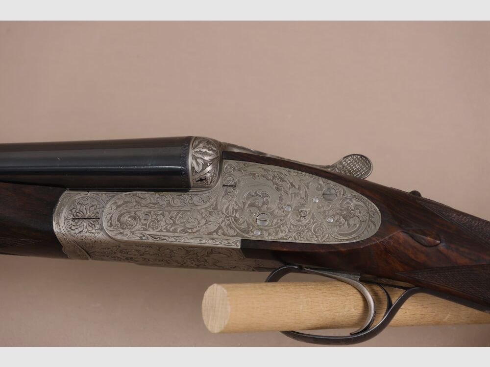 Armas Garbi side lock over and under shotgun // TOP wood / engraving / single trigger!