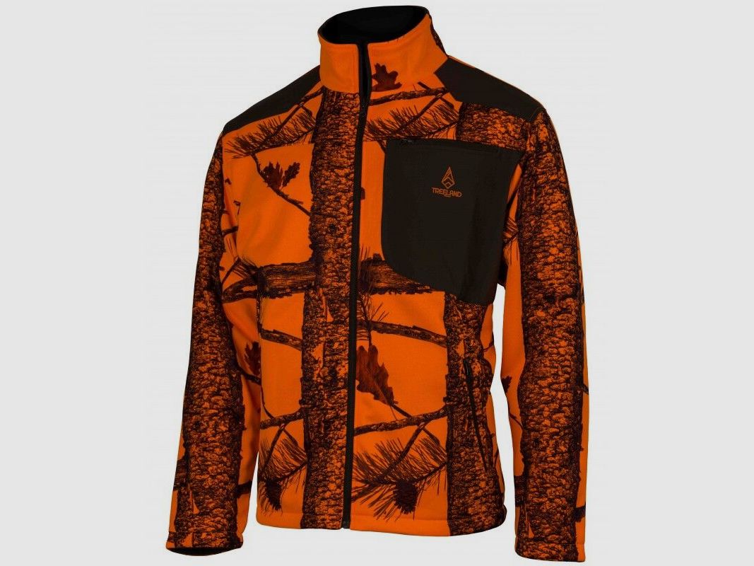 Giacca con cappuccio Sherpa Treeland Camo Arancione, immagine 4 di 6
