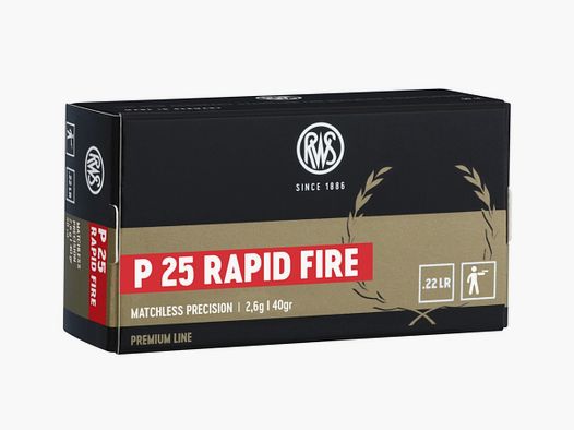 RWS .22LR P25 RAPID FIRE 2,6g 40GR BTE50/500PCS
