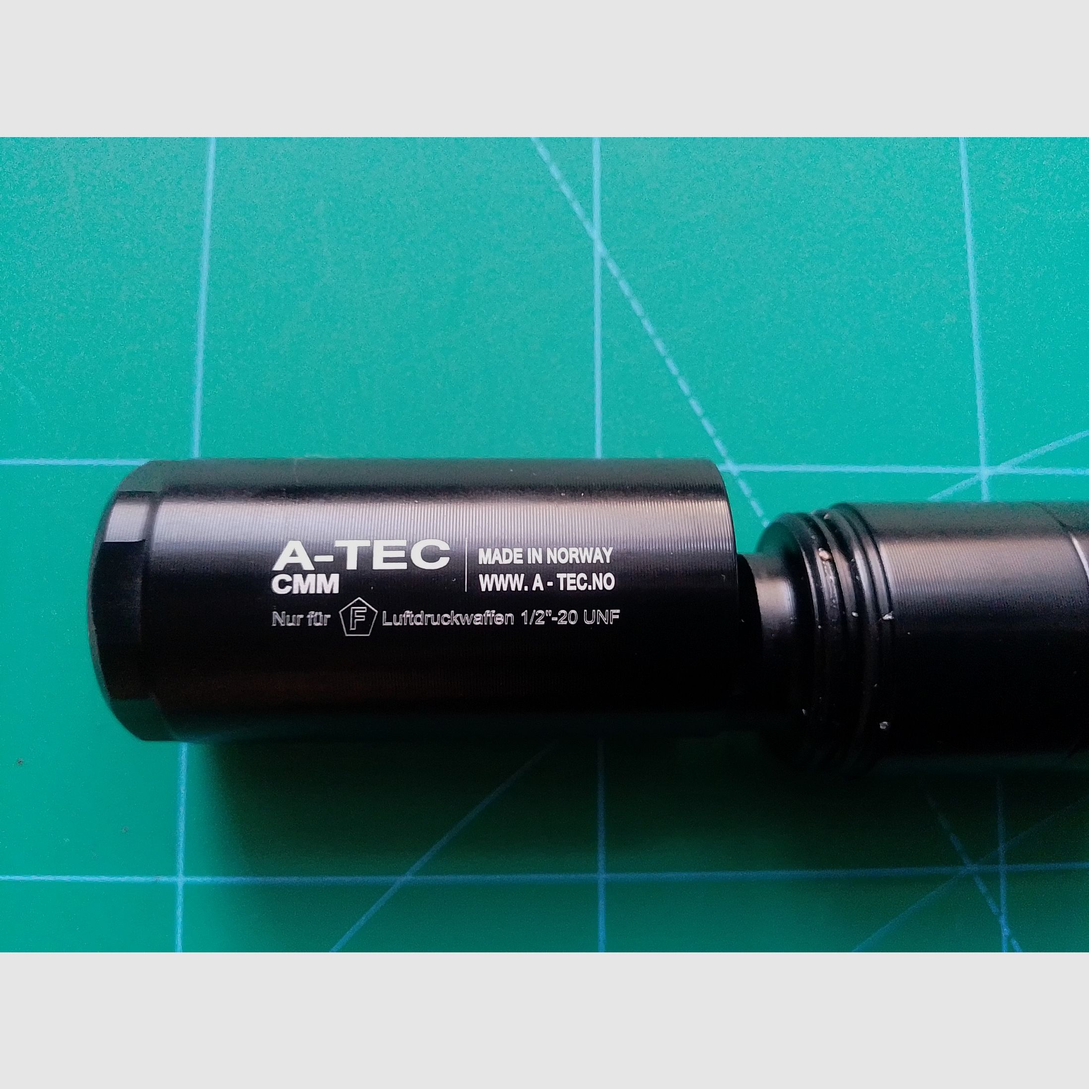 1 x Schalldämpfer 1/2" 20 UNF Gewinde 9 Kammern 4,5 mm A-Tec Norwegen