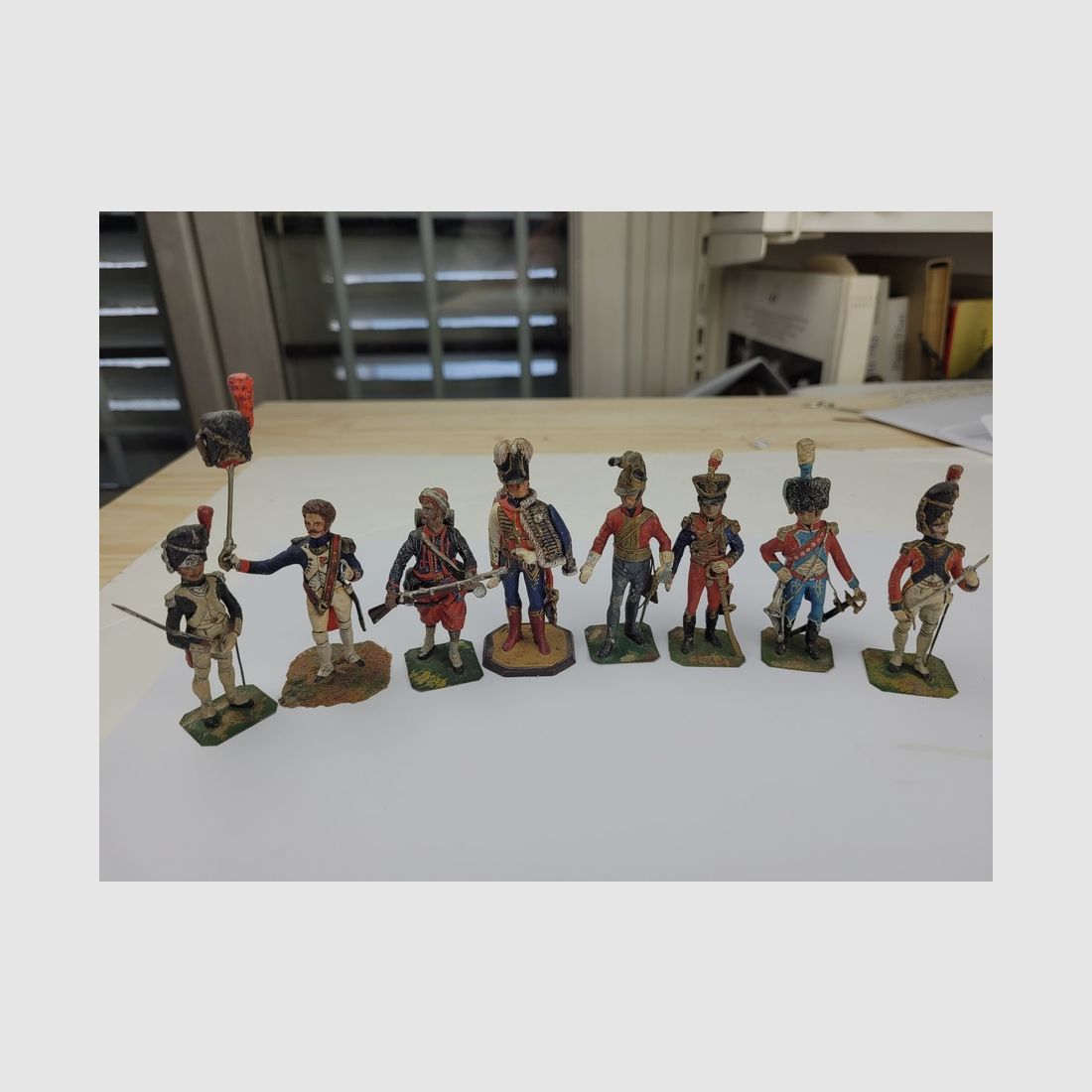 Set van 8 loden figuren – Officieren van de Garde, Grenadier, Turco, Draak, Jager … Zeer hoge kwaliteit, afbeelding 2 van 7