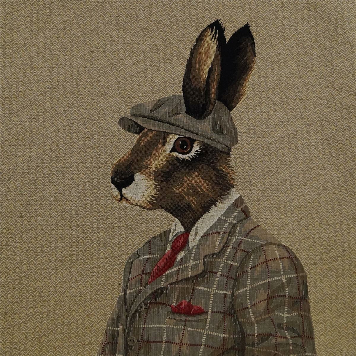 Lovergreen kussen met motief kussen konijn met pet