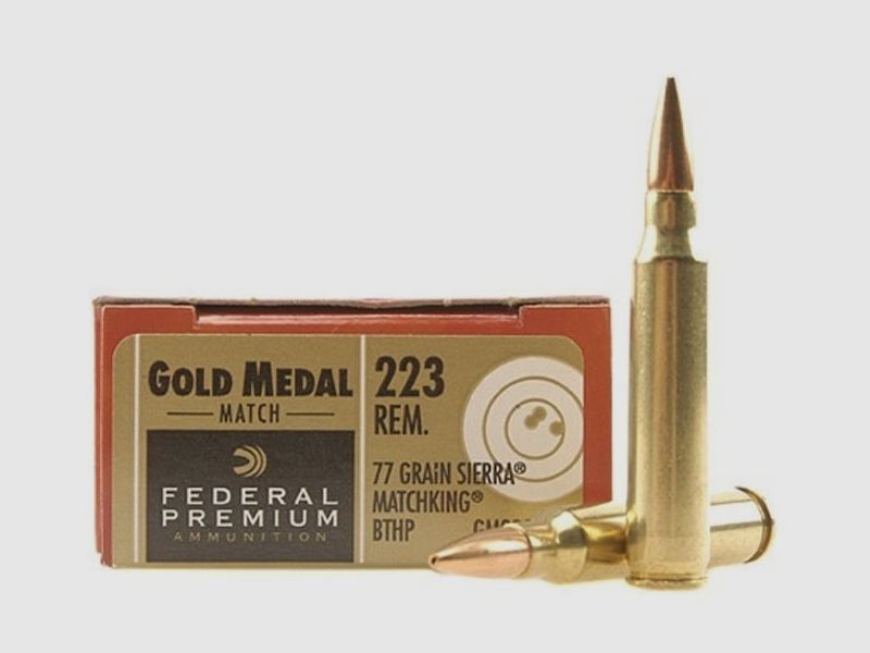 Federal Premium Gold Medal Sierra MatchKing .223 Rem. 77GR BTHP 20 Patronen