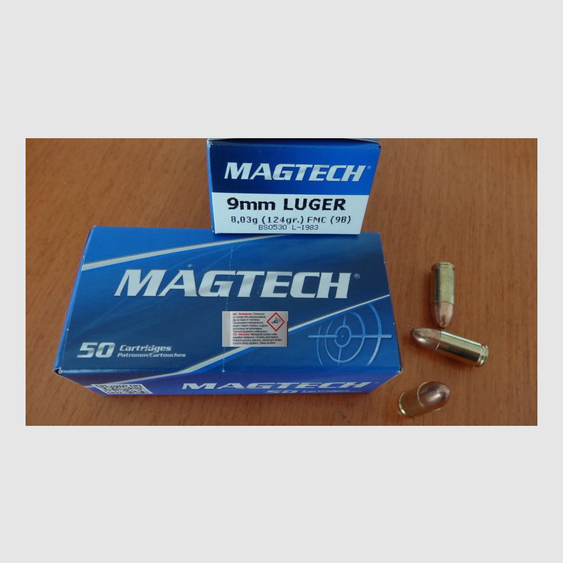 Magtech 1000 Stück Patronen Magtech-9mm Luger FMJ