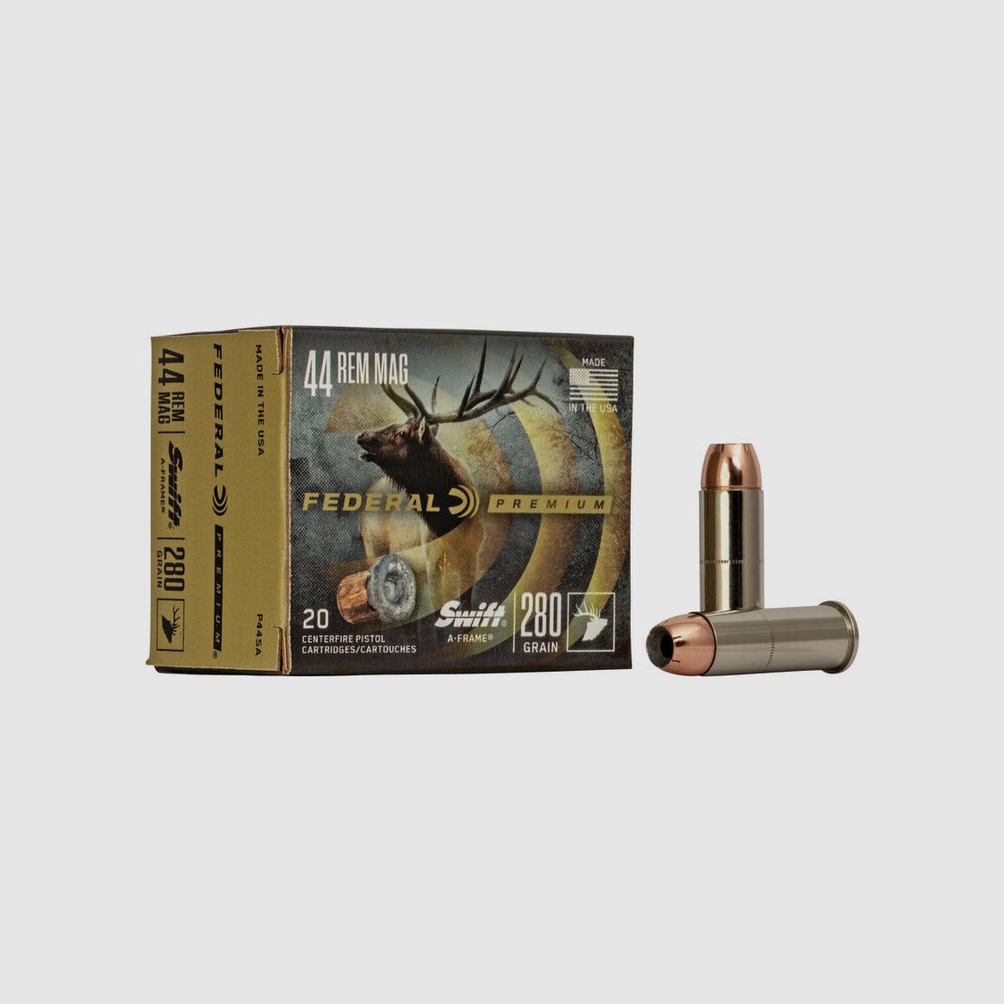 Federal Premium Swift A-Frame .44 Rem. Mag. 280GR JHP 20 cartouches