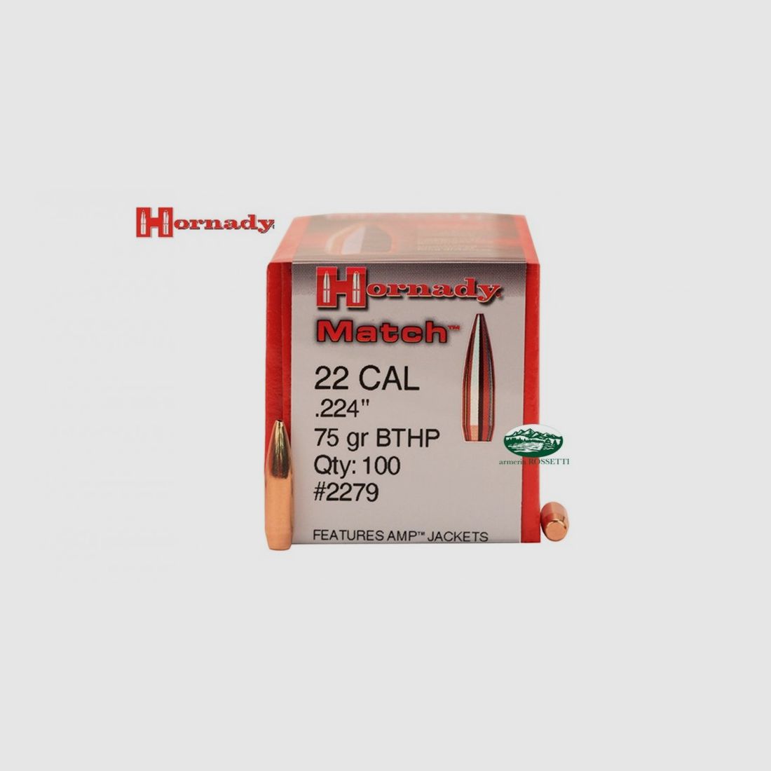 HORNADY Projectiles BTHP cal.22 75gr. 2279