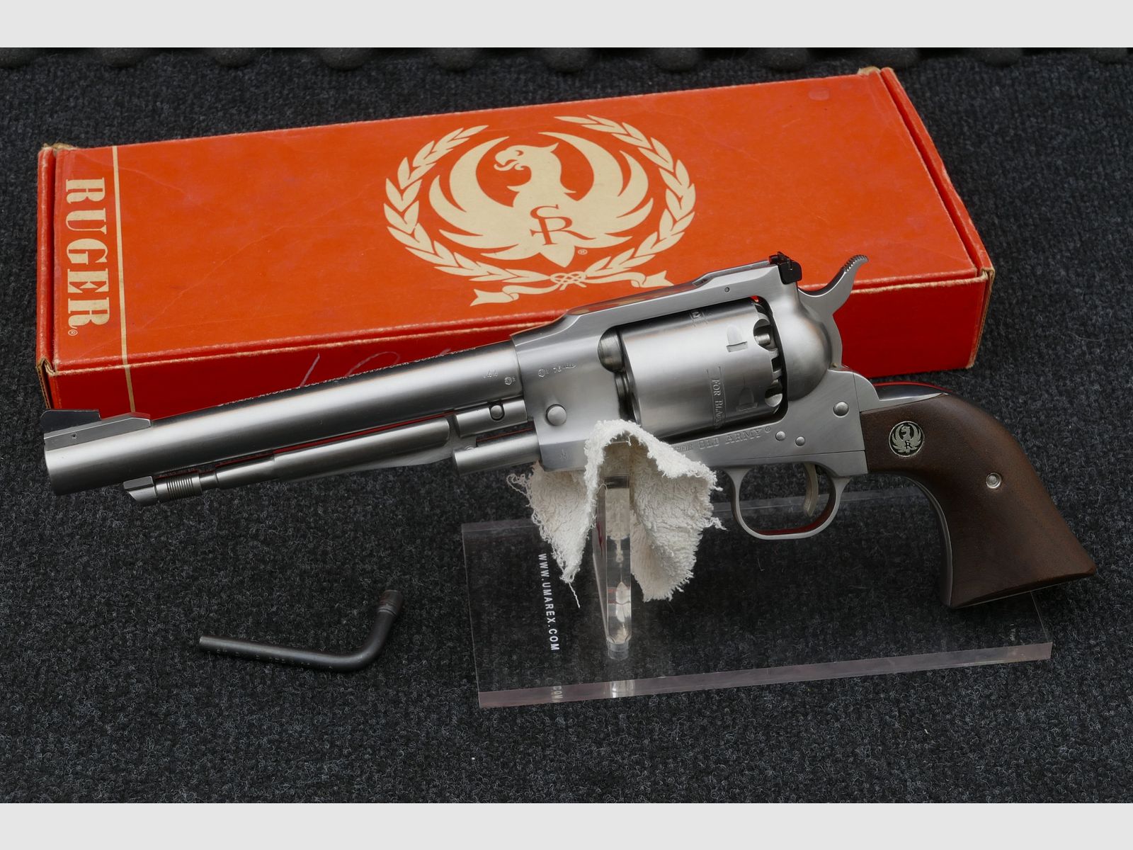 Ruger Old Army Stainless – First Year 1975 – .44 Black Powder – 7½ Zoll – frühe Seriennummer – OVP, Bild 1 von 19