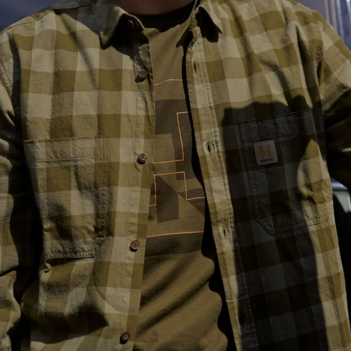 Härkila Scandinavian Hemd (Dark Olive Check)