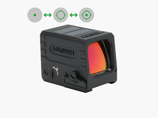 Holosun Viseur Reflex AEMS-MICRO-GR-MRS avec réticule vert : Point 2MOA & Point Circulaire 65MOA