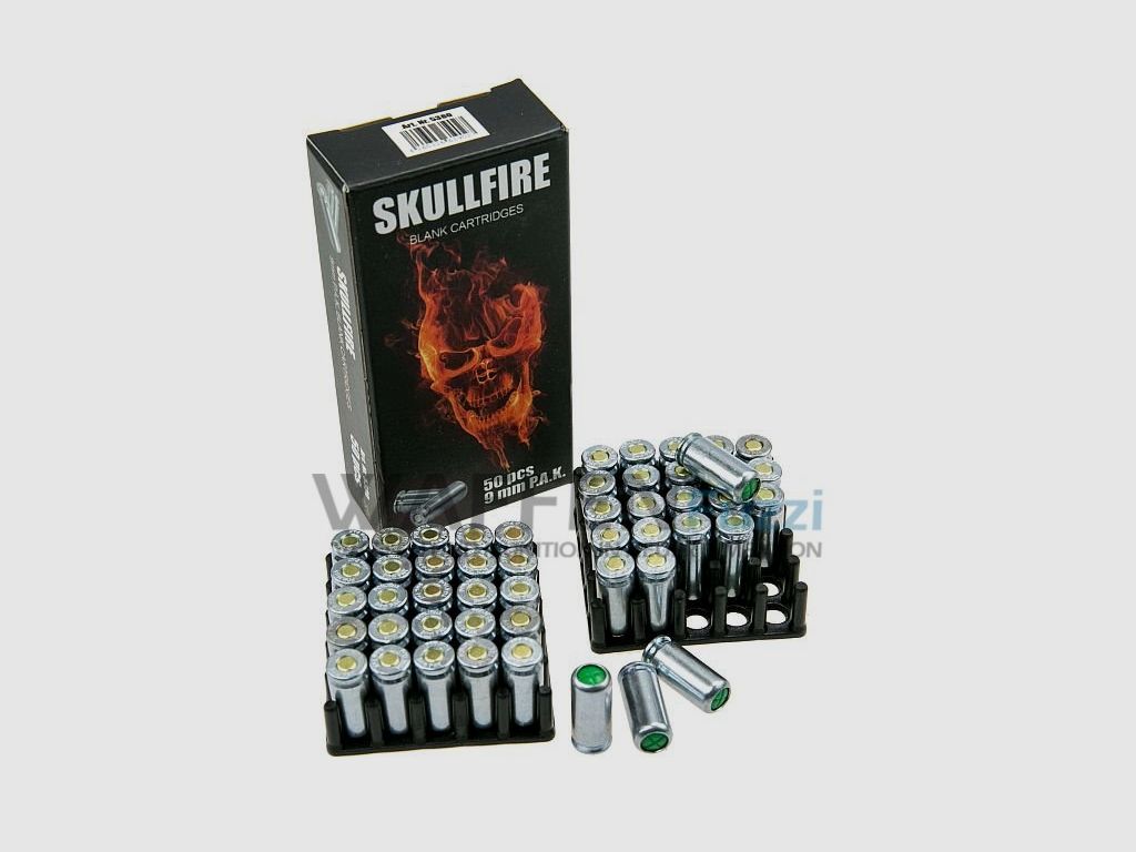 Skullfire 9 mm P.A.K. 50 coups