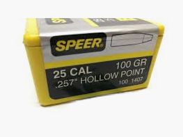 OGIVA SPEER 25 CAL. 257″ 100GR HOLLOW POINT