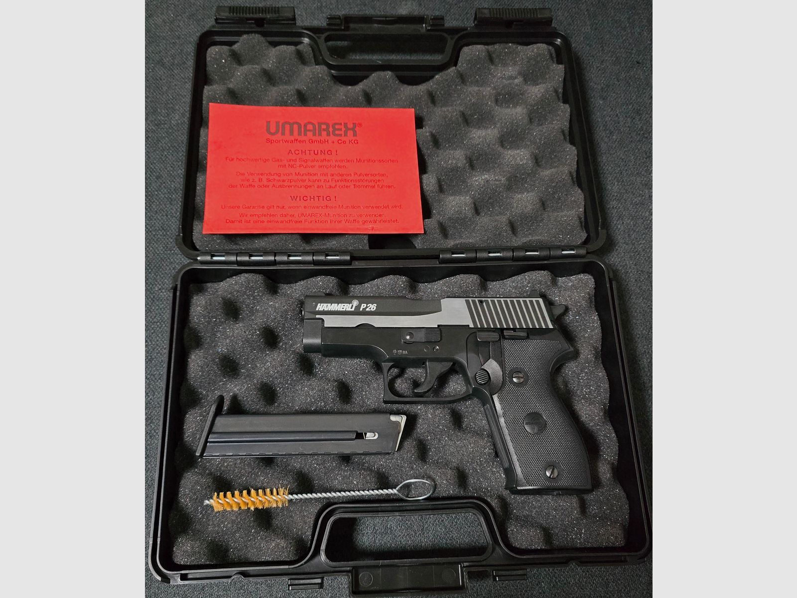 Hämmerli P26 Dark Ops (Geco 225) Schreckschuss 9mm PAK Negro