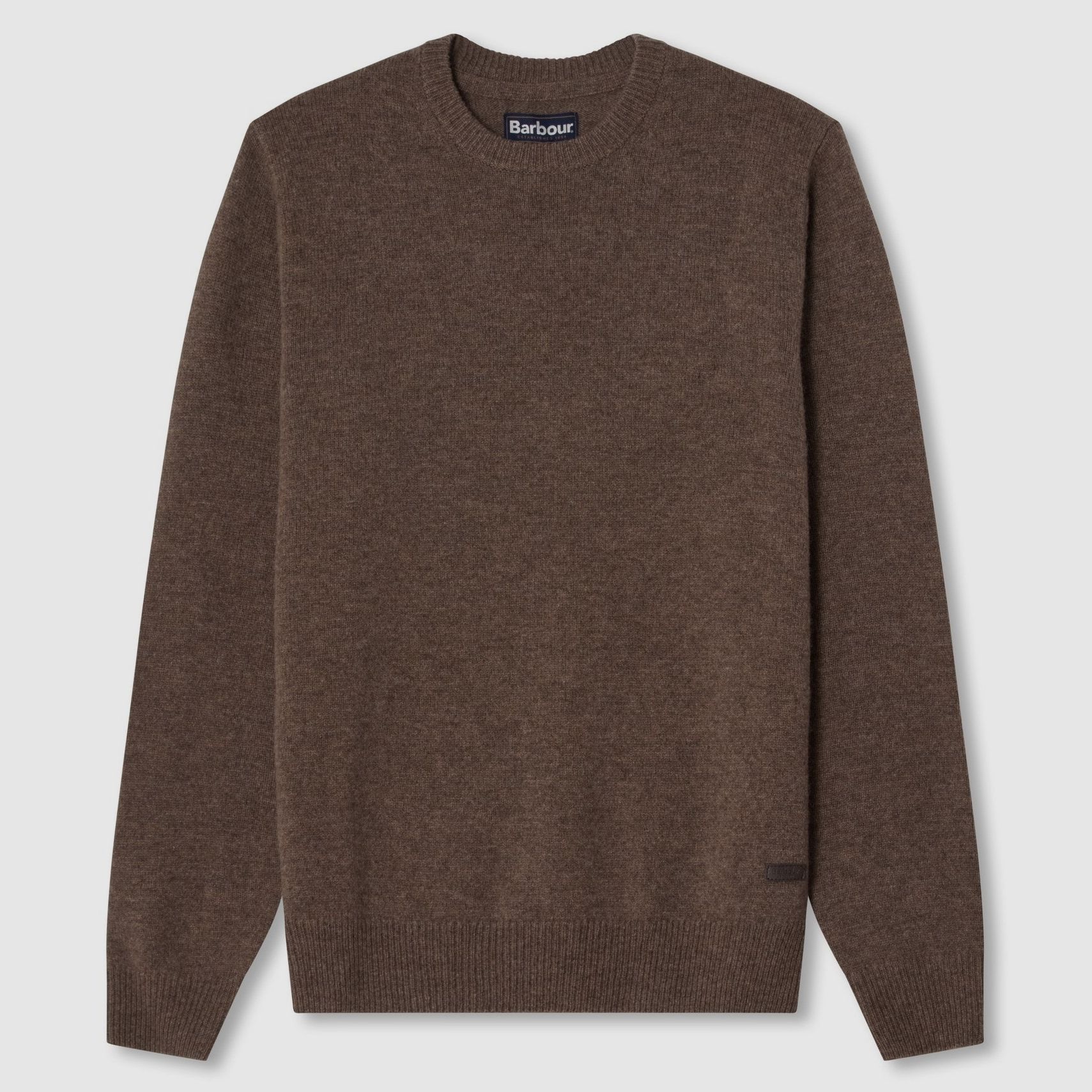 Barbour Essential Patch Crew Sweater Washed Stone/Bleached Pin XL