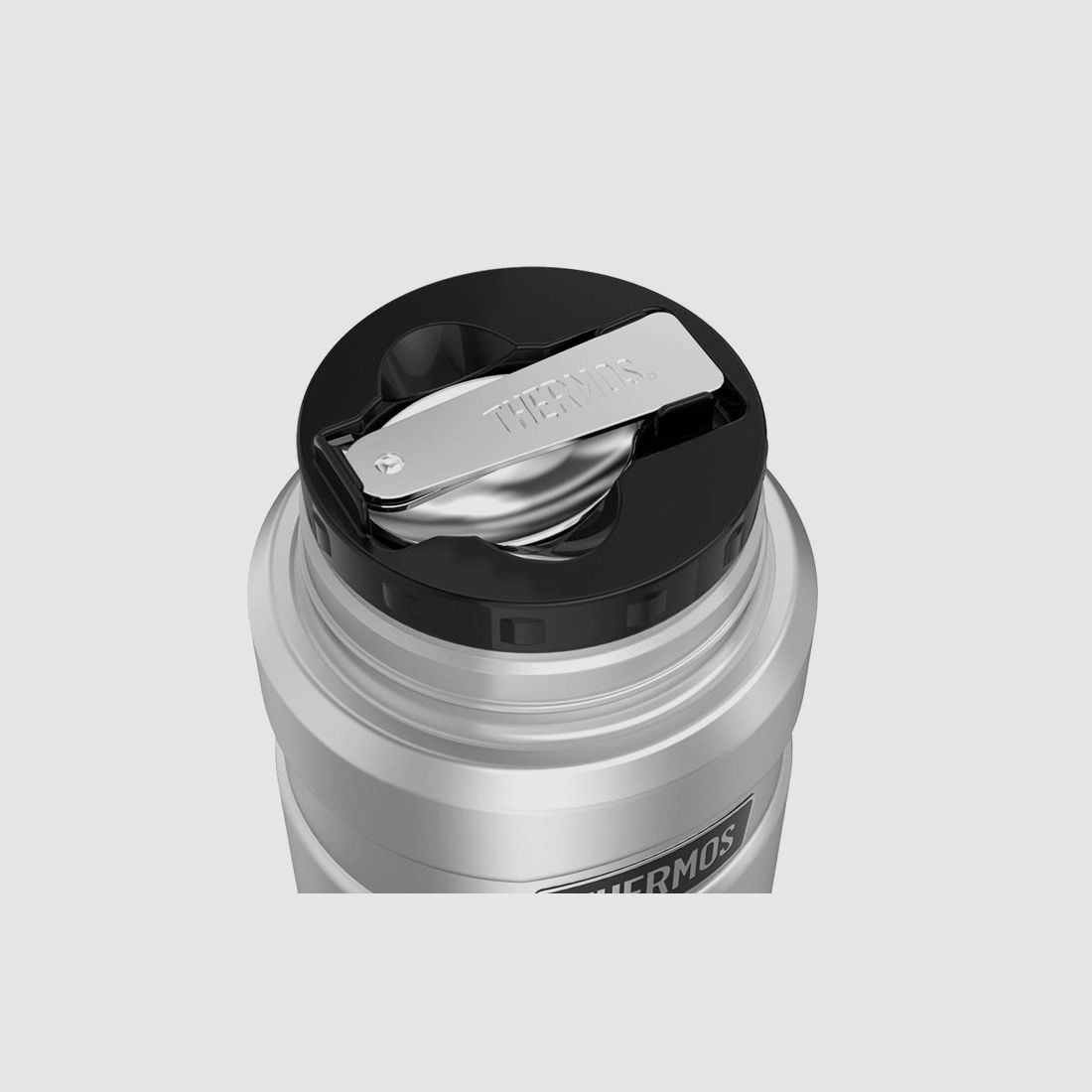 THERMOS – Lebensmittelthermoskanne mit faltbarem Löffel und Becher – Militärgrün – 173057, Bild 2 von 3