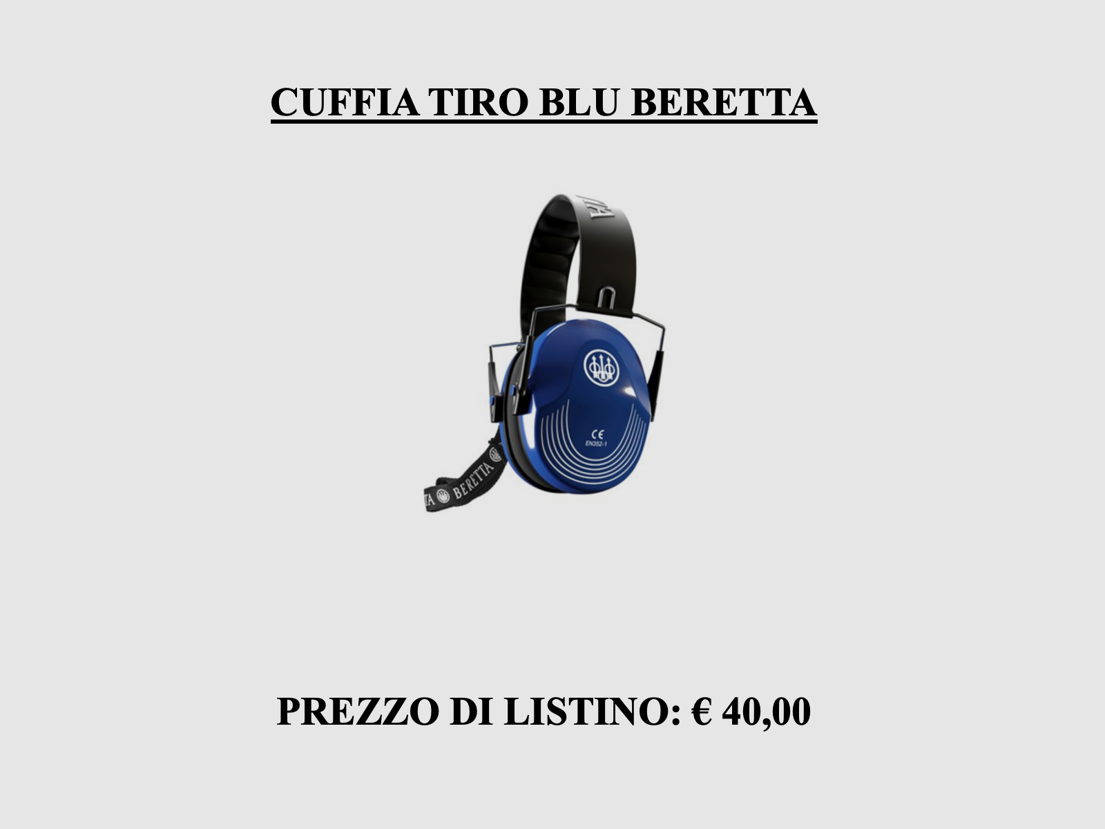 Beretta – Beretta Earmuff Blue, image 1 of 2