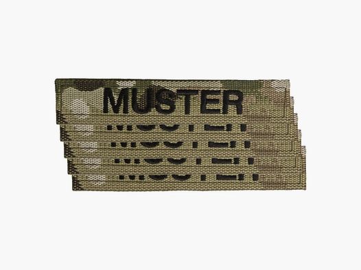 ASMC ASMC Namensbänder 5er Set Multicam Schwarz gestickt auf Textil