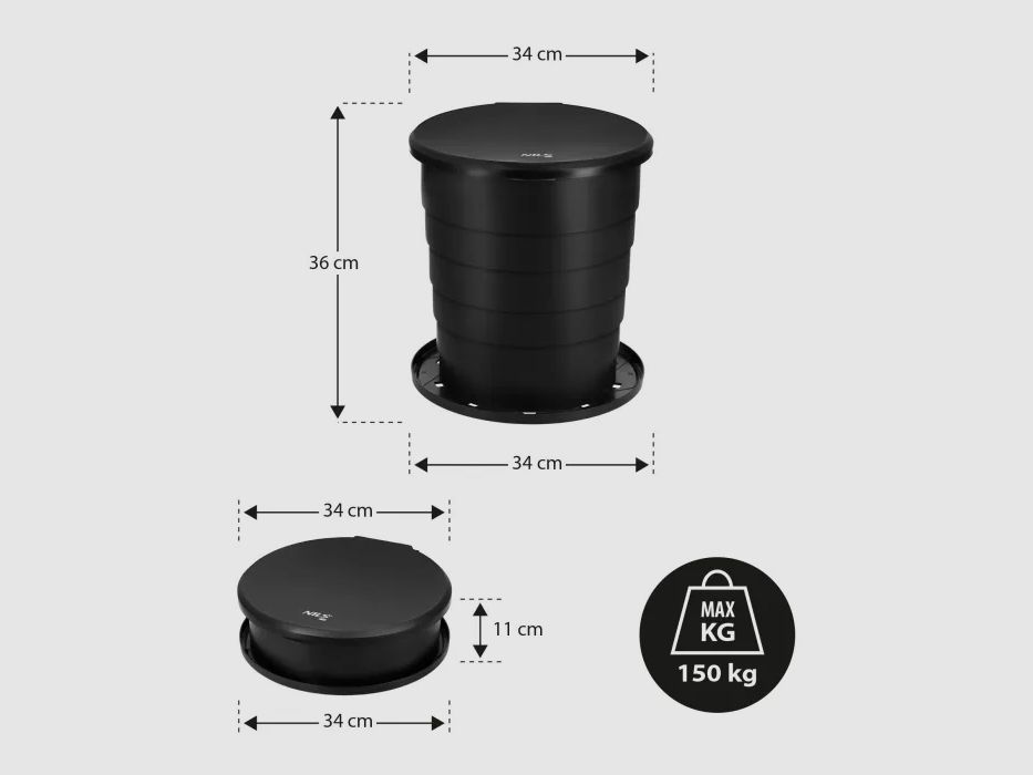 NC0024 Toilette pliante 10 L Nils Camp