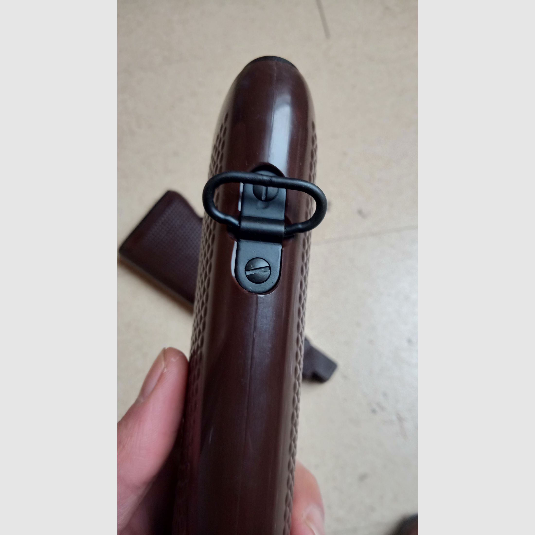 Original East German plastic fixed stock for the MPi-KM manufacturer VEB Wiesa in absolutely best condition // GDR NVA / AKM