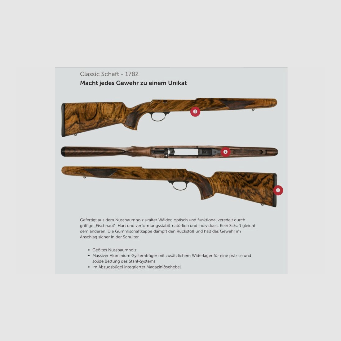 J.G. Aschütz 1782 D G-15x1 Classic kaliber .243 Win. Repetitiegeweer LL 580m .243Win