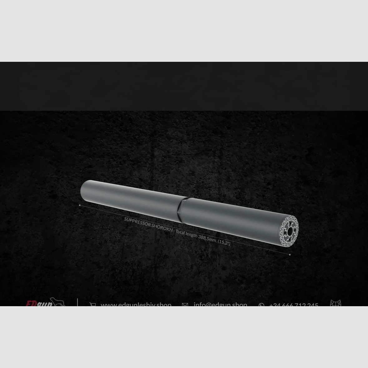 Edgun Leshiy 2 Suppressor "Shorokh"* .177 (4.5mm) / .22 (5.5mm )