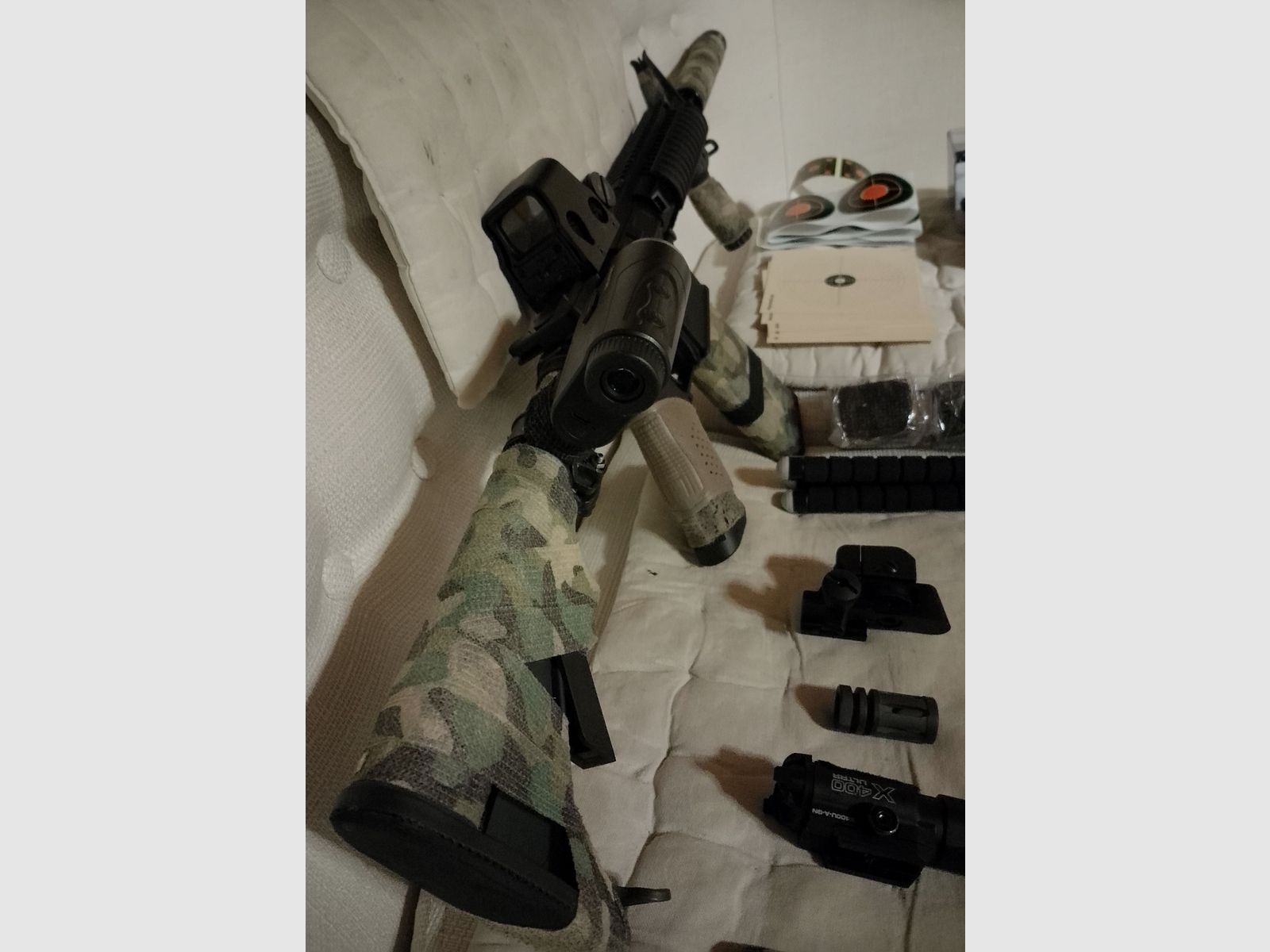 Combat Set T4E t4m RIS CO2 Druckluft Sturmgewehr Ram Tarnung  Holo Visier Laser Entfernungsmesser Home Defense Gewehr cal .43 upgraded Paintball Markierer