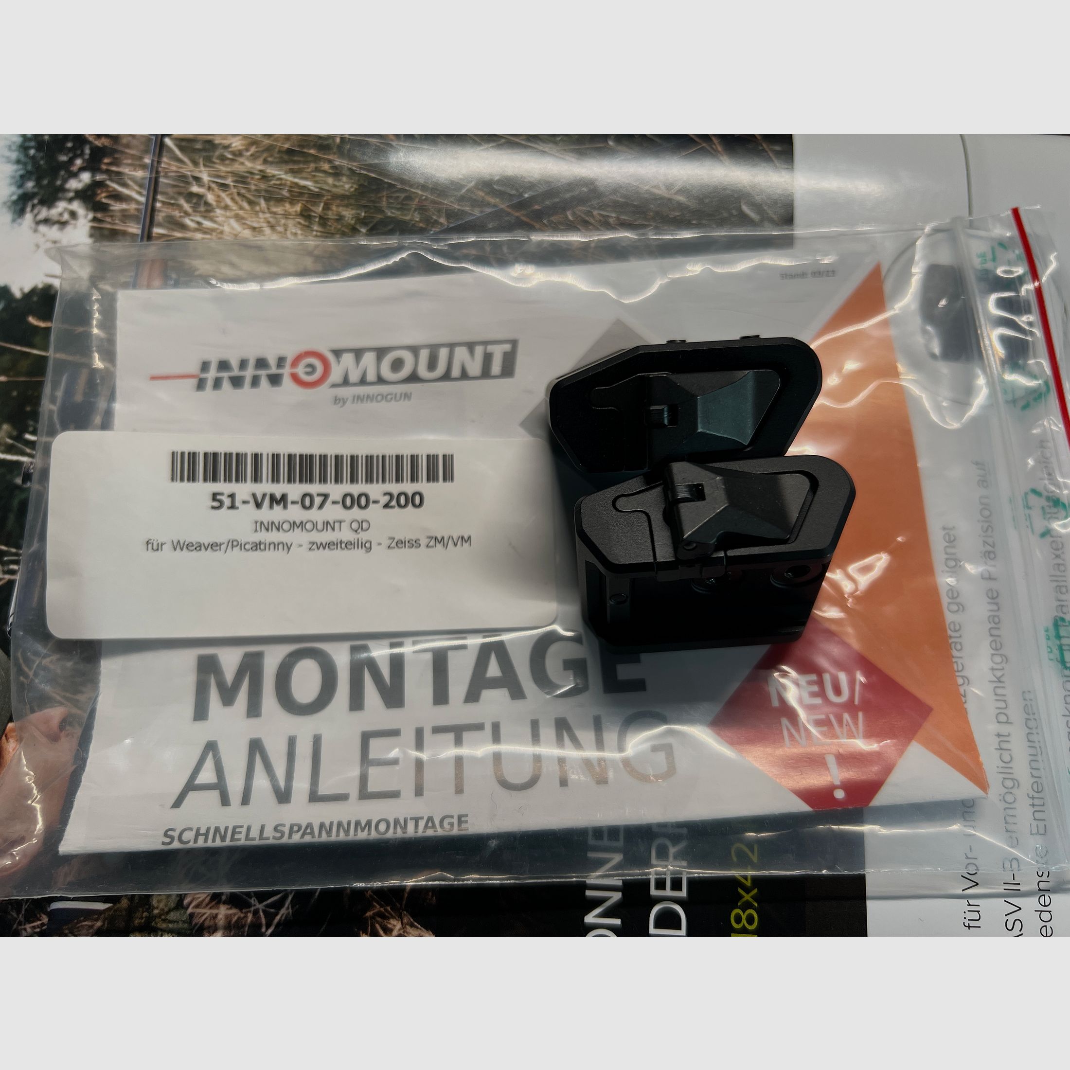 INNOMOUNT QD for Weaver/Picatinny - two-part - Zeiss ZM/VM